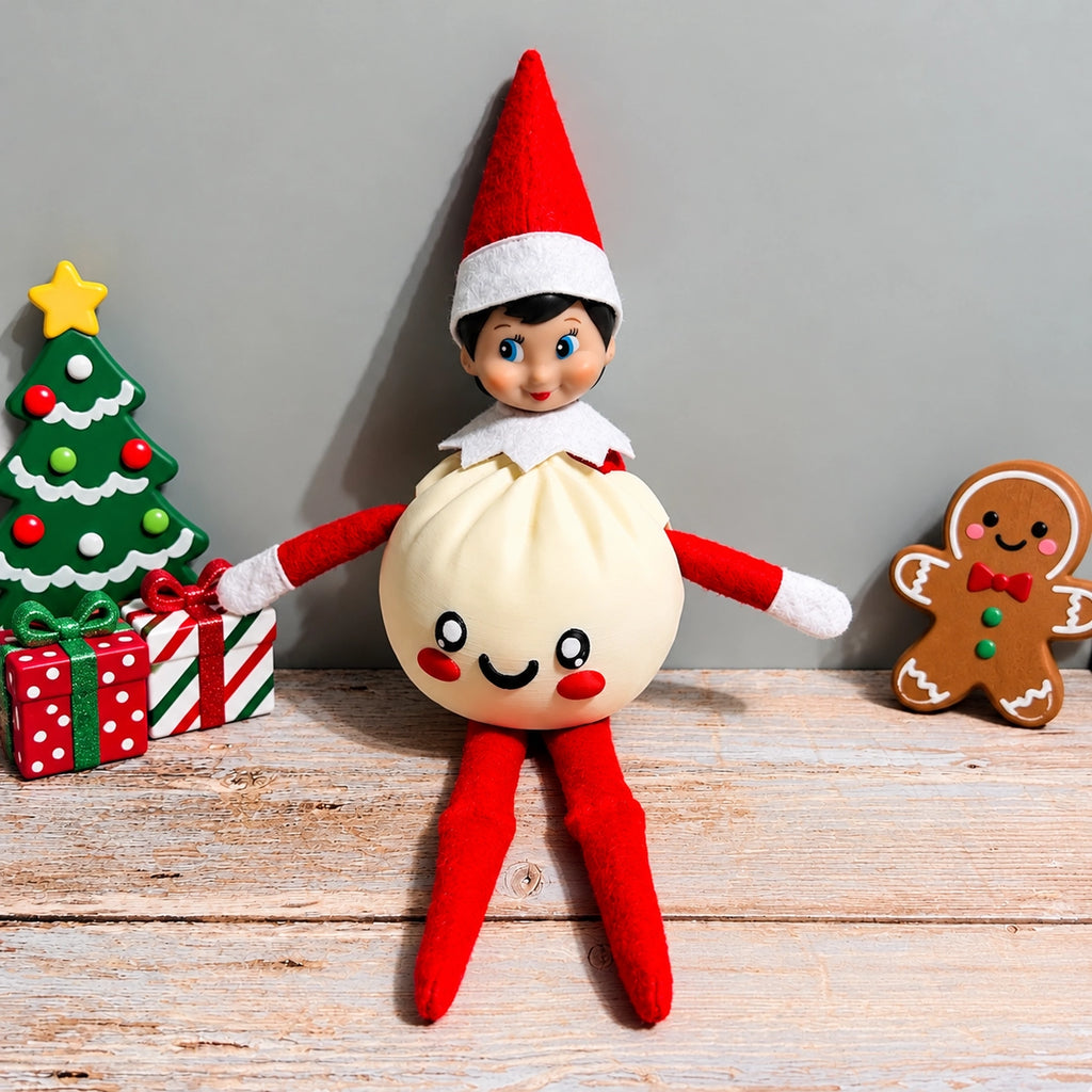 🎄 Christmas Elf Dumpling Seat | Holiday Elf Accessory