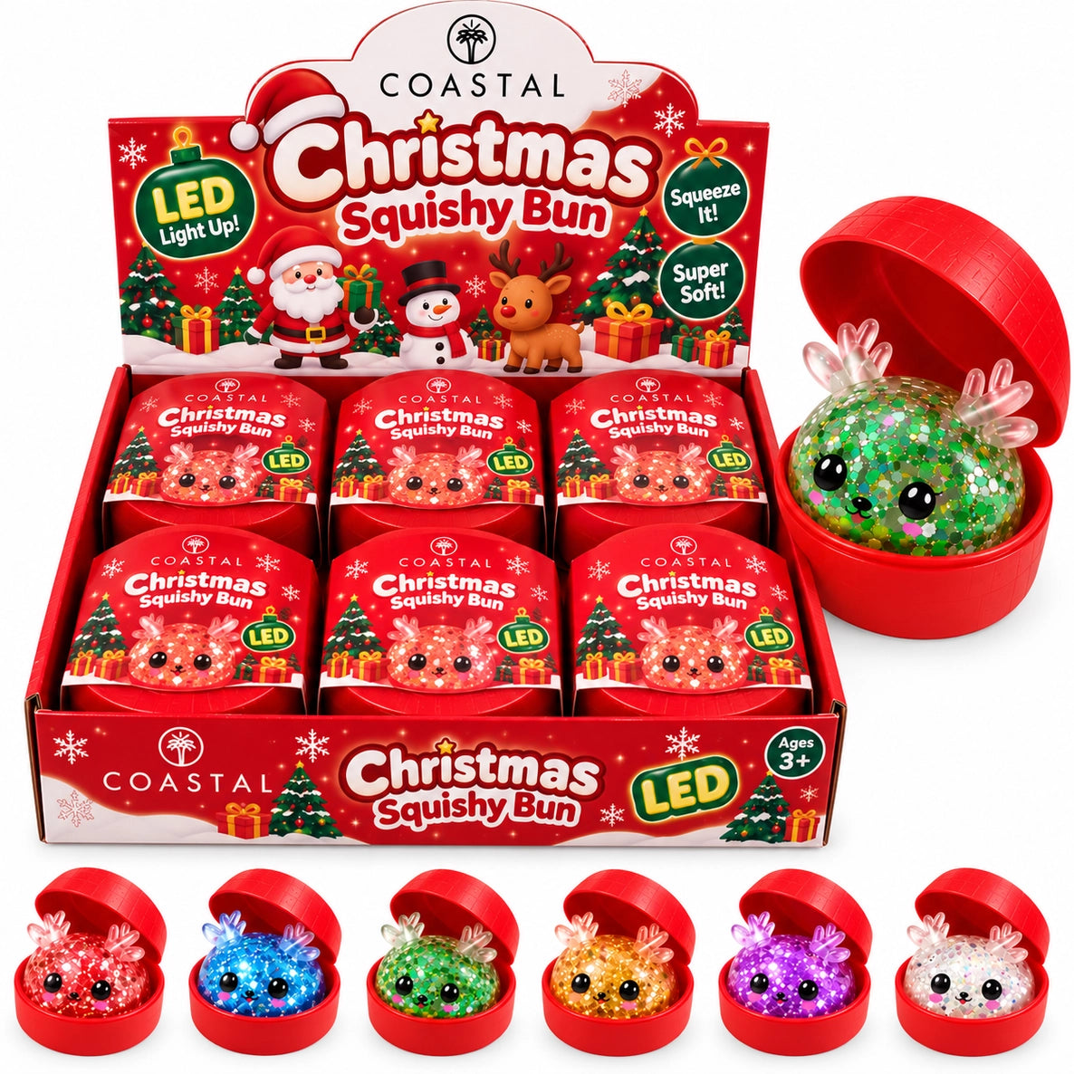 🎄 Christmas LED Light-Up Mystery Squishy Dumpling